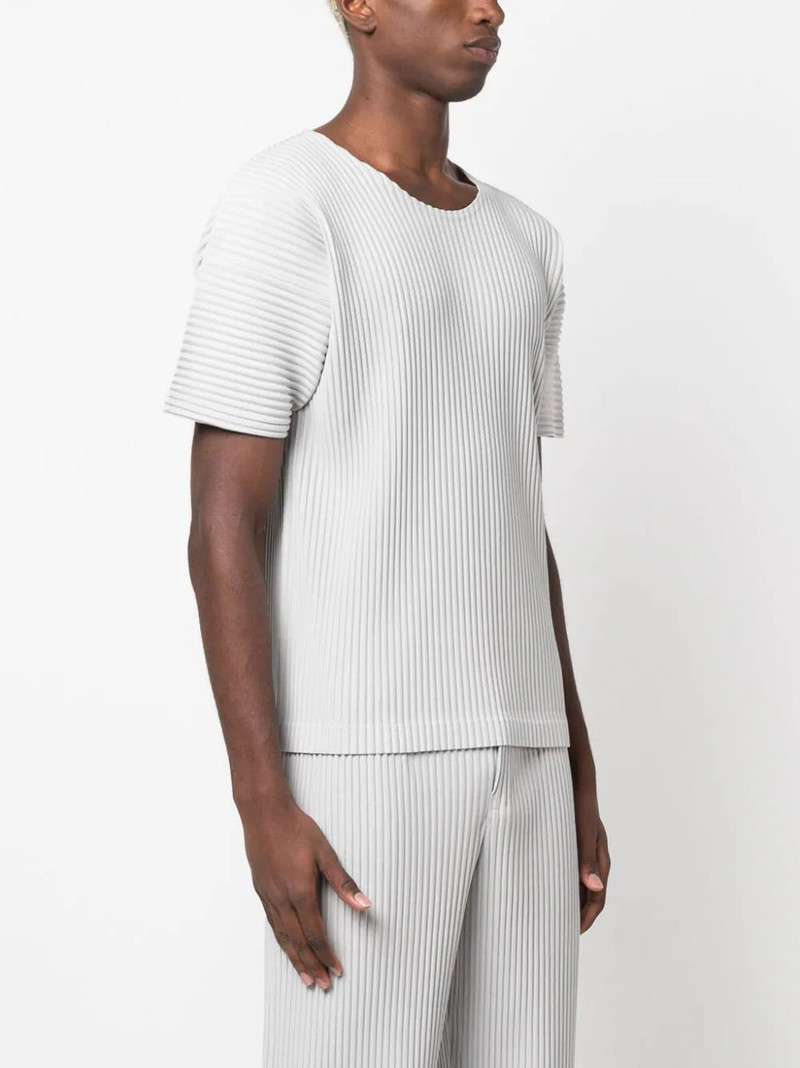 AW23 PLEATED SHORT SLEEVE SHIRT - LIGHT GRAY 3
