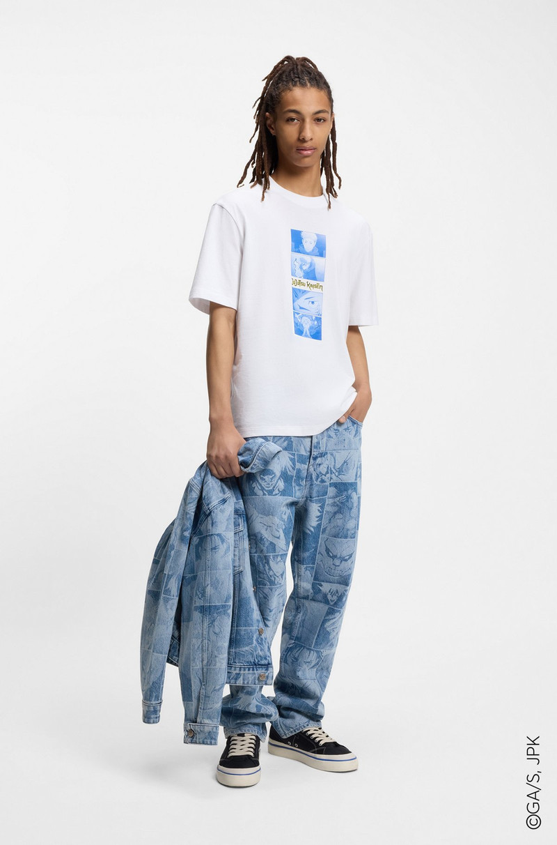 HUGO X JUJUTSU KAISEN BAGGY-FIT JEANS WITH CHARACTER PRINT 3