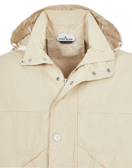 418X1 STONE ISLAND MARINA_RAW PLATED LINEN ECRU - 4