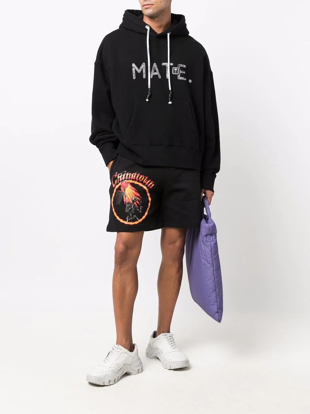 x MATE logo-print hoodie - 2