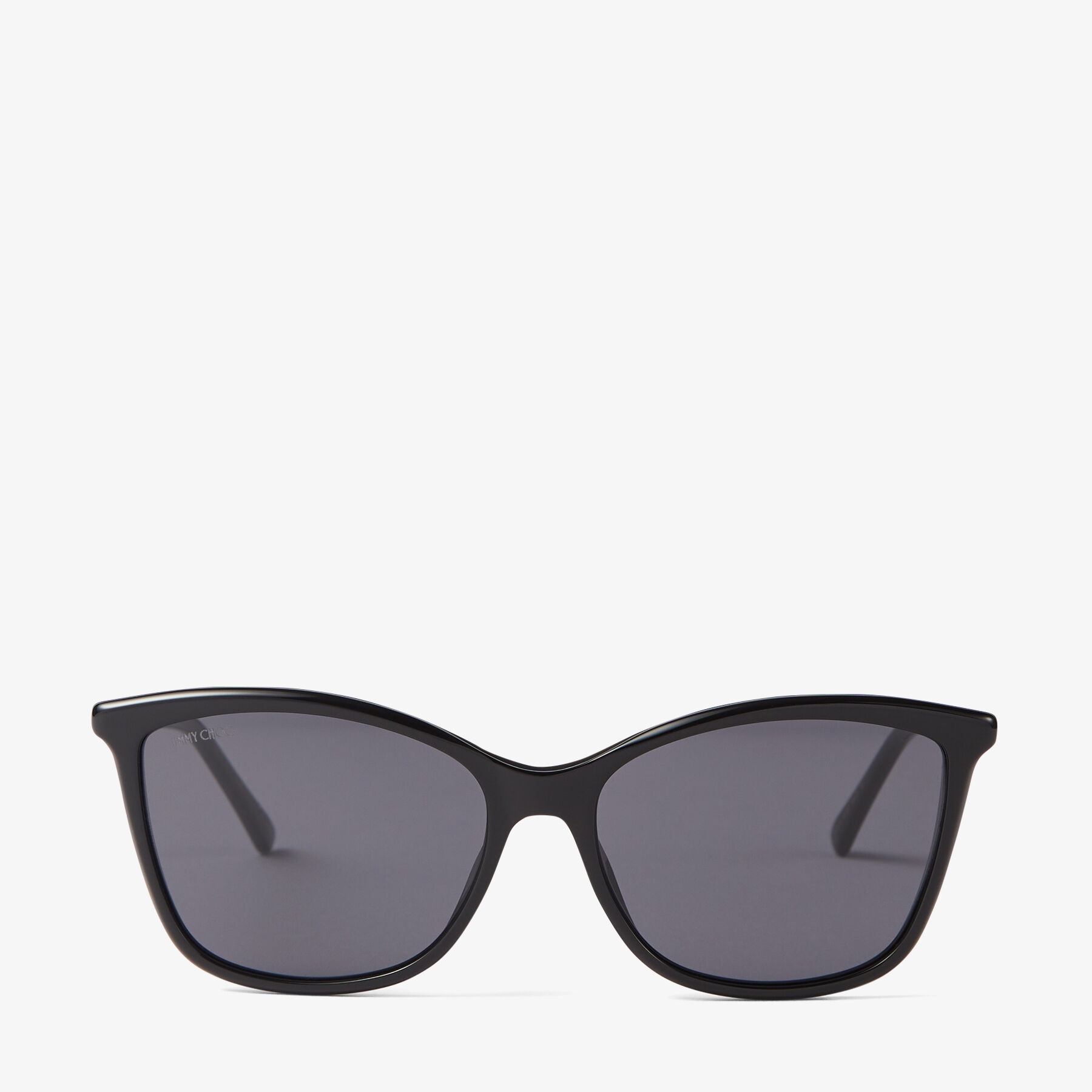 Ba
Black Square-Frame Sunglasses with Glitter Temples - 1