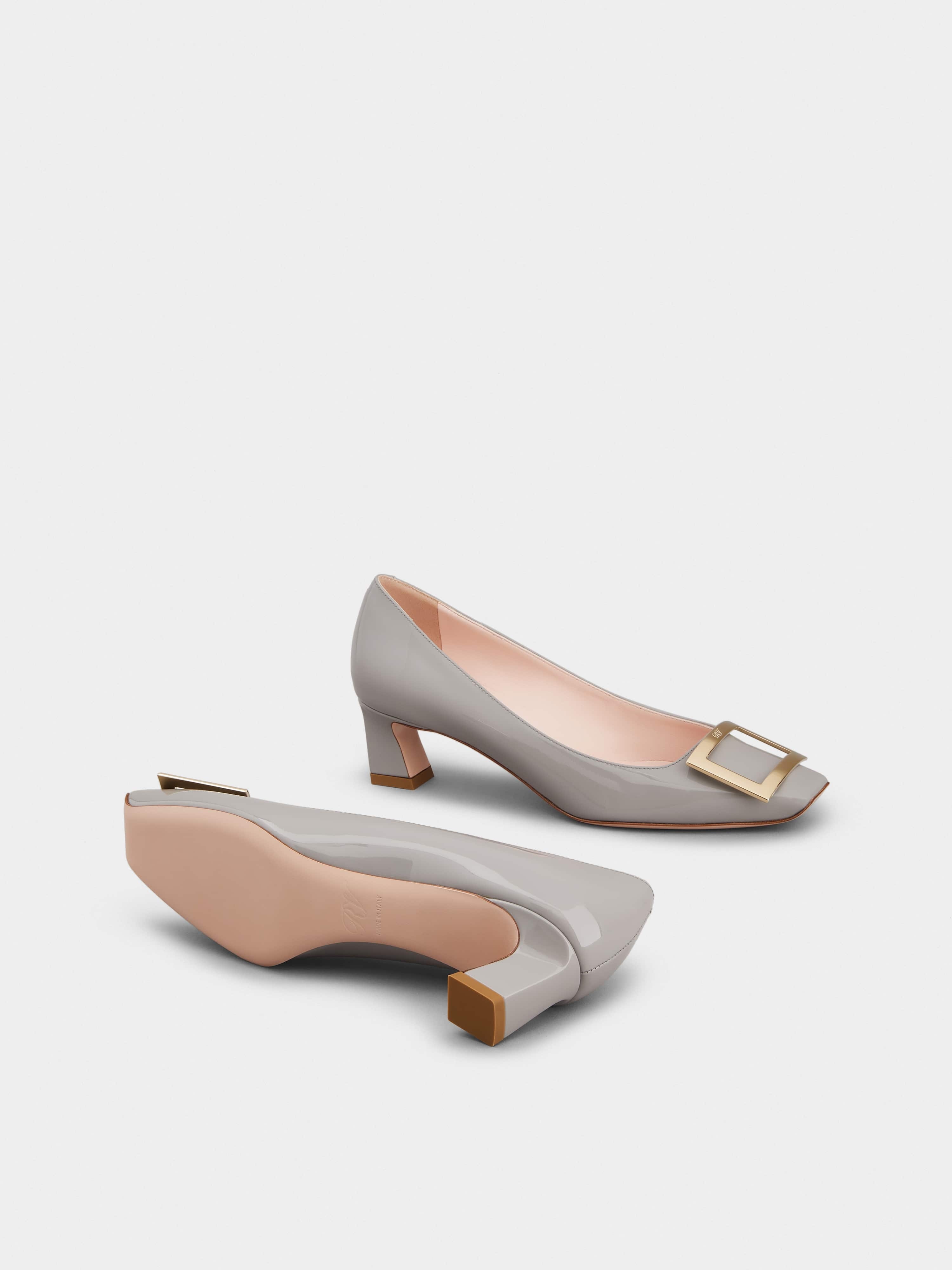 Trompette Metal Buckle Pumps in Patent Leather - 6