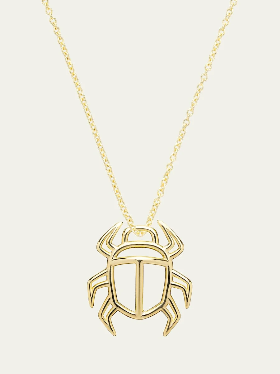 Beetle Necklace in 9k Gold - 1