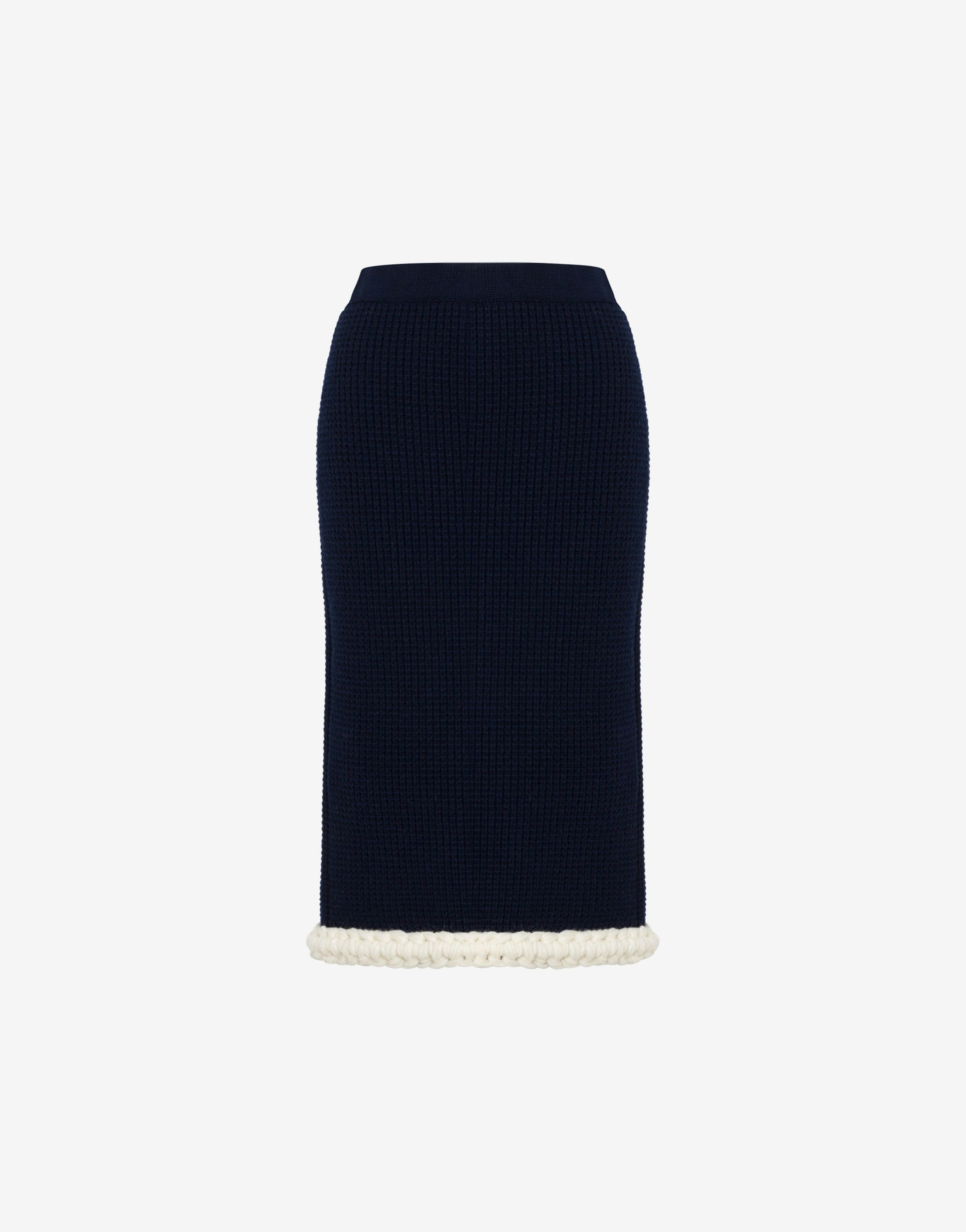 SKIRT IN SUPERFINE LAMBSWOOL - 1