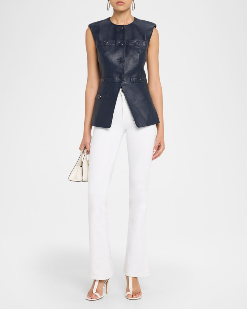 VERONICA BEARD Tamara Leather Vest outlook