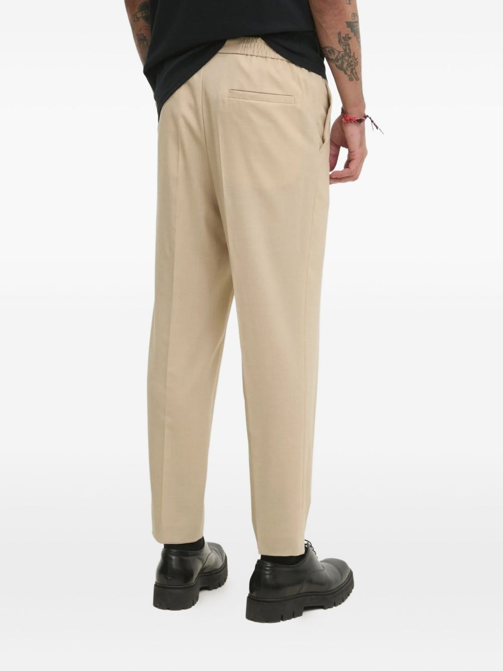 elastic-waistband trousers - 2