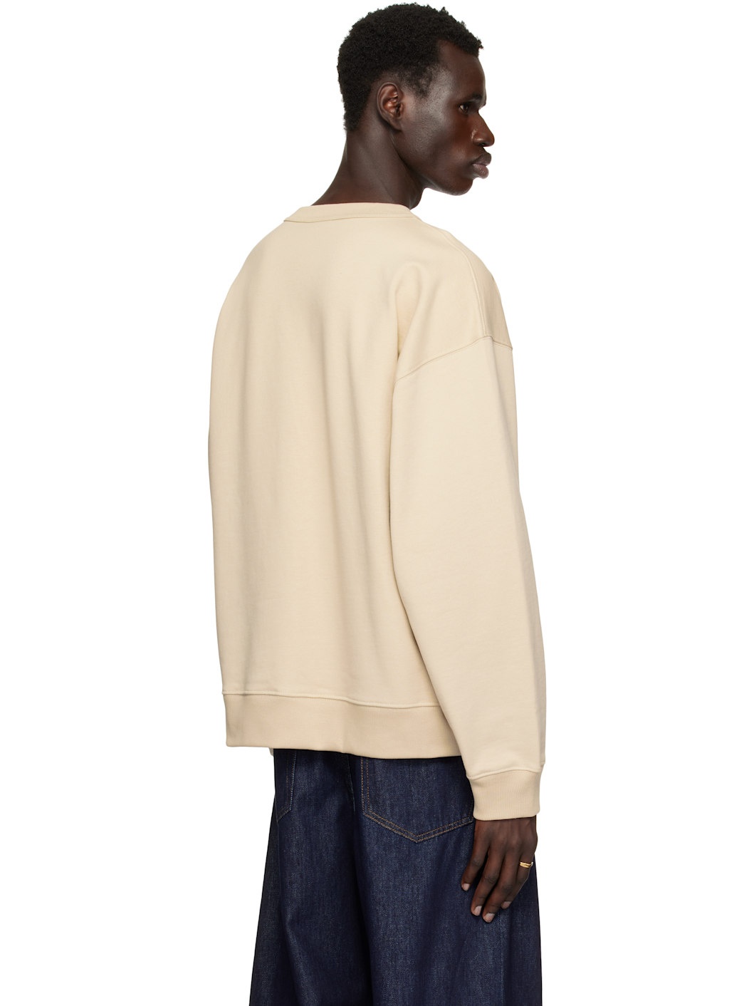Beige Appliqué Sweatshirt - 3