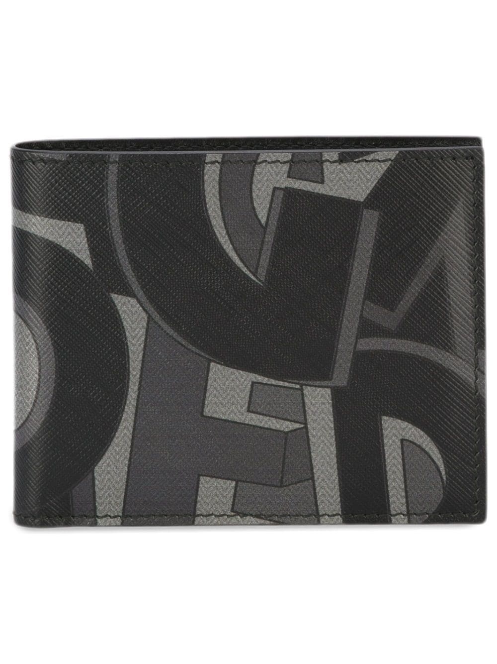 logo print square wallet - 1