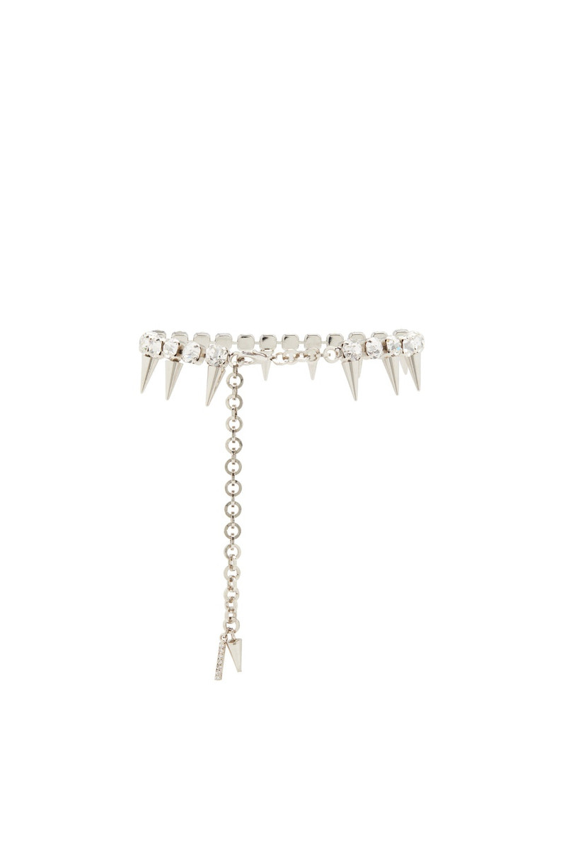 Alessandra Rich CRYSTAL CHOKER WITH SPIKES outlook