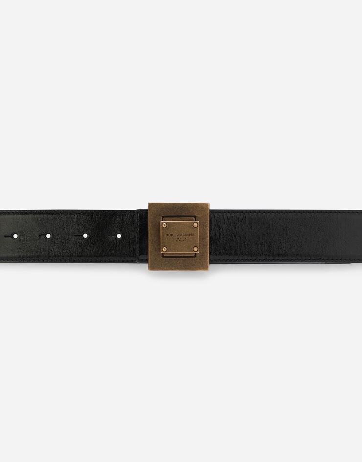 Mino calfskin belt with branded buckle - 2