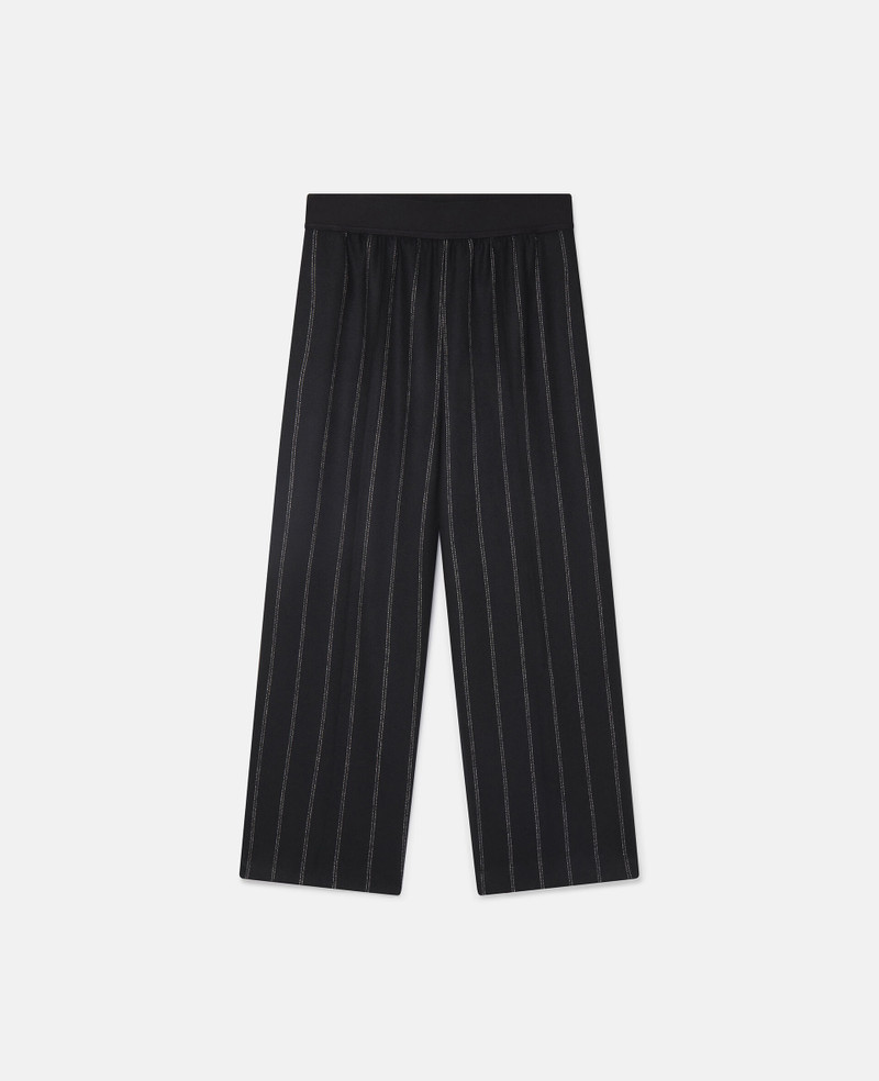 Stella By Stella Chalk Striped Cropped Wool Trousers 1