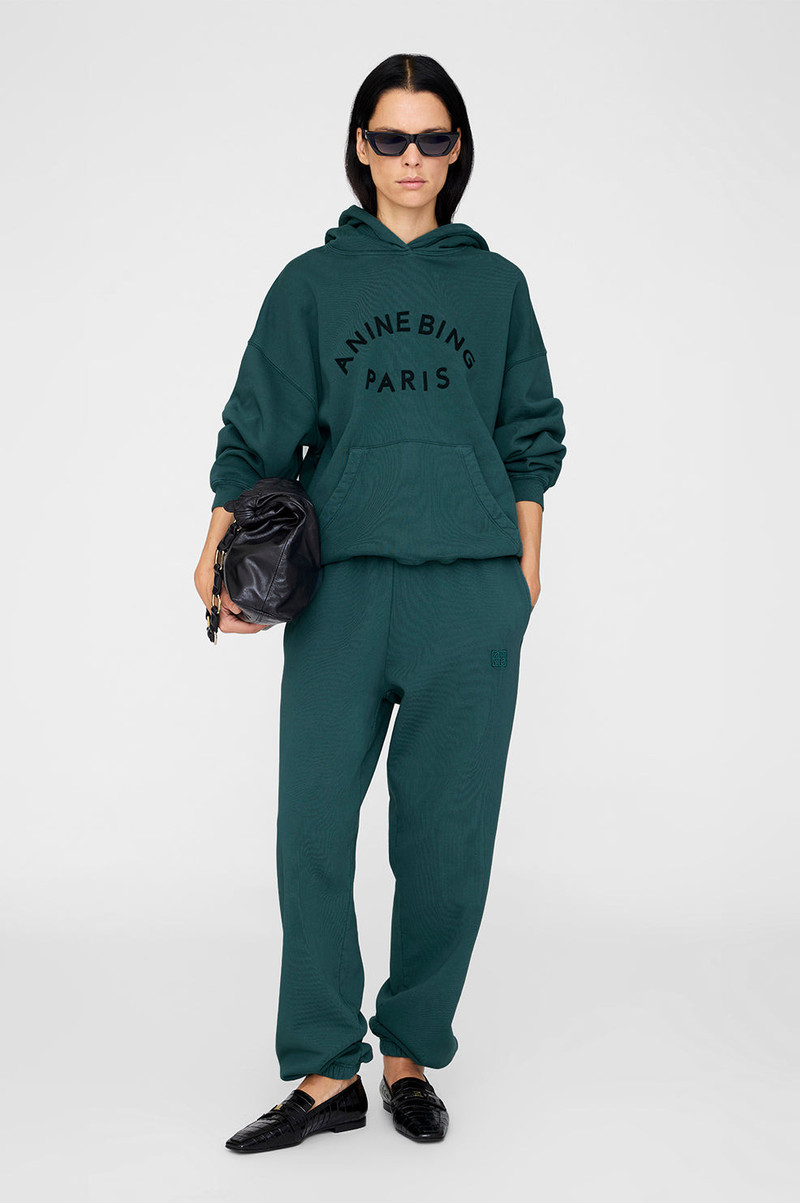 ANINE BING Karter Jogger Framed Monogram - Dark Teal outlook