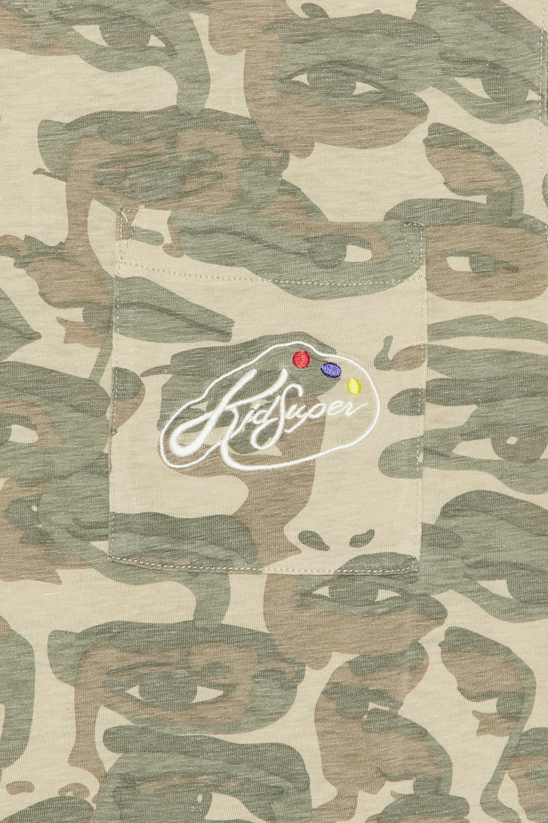 KidSuper Face Camo Short Sleeve Shirt outlook