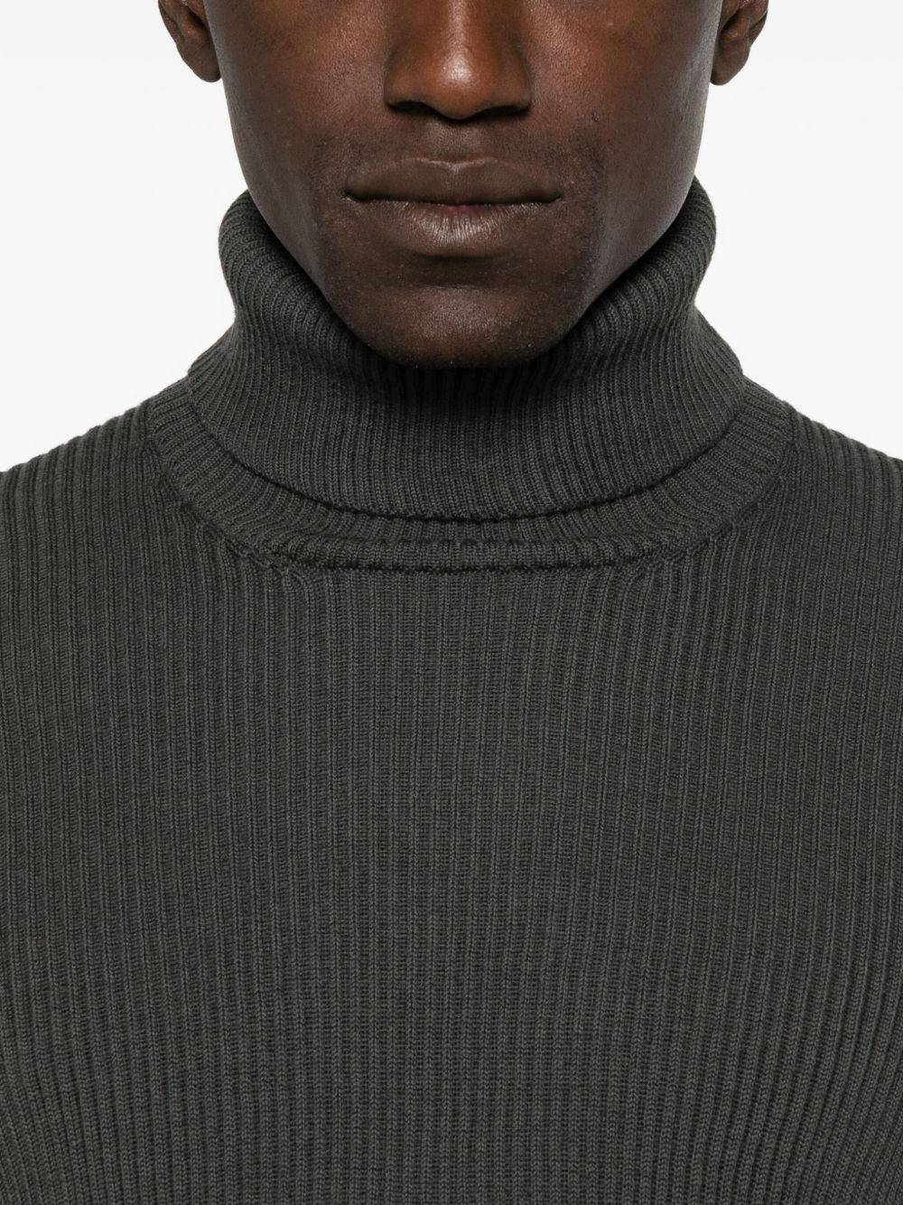 ribbed turtleneck sweater - 5