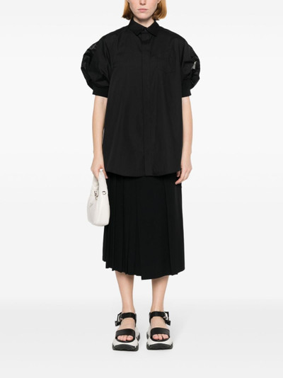 sacai poplin mini shirt dress outlook