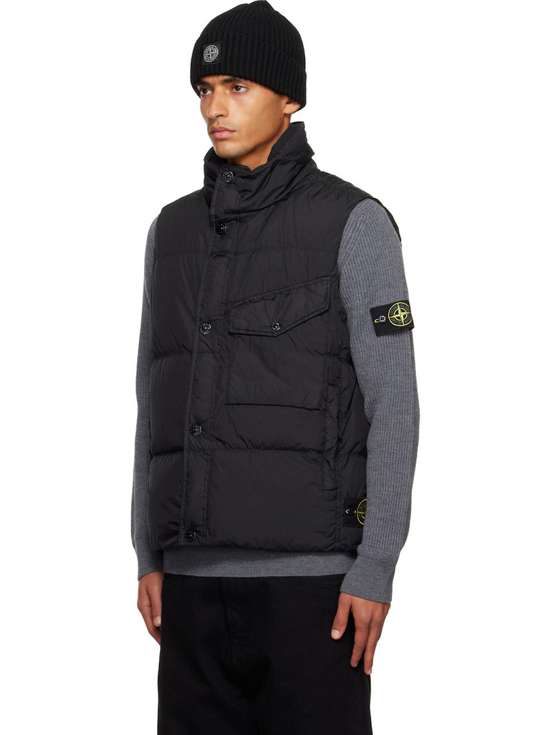 Stone Island Black G100003 Crinkle Reps NY Down Vest outlook
