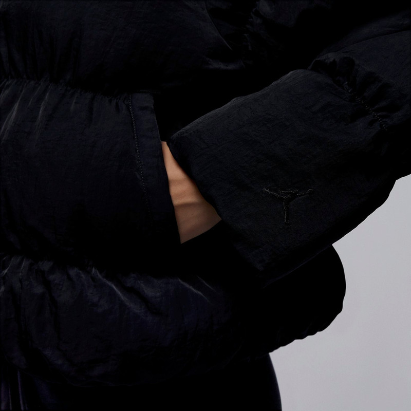 Jordan (WMNS) Air Jordan Puffer Jacket Asia Sizing 'Black' FB5150-010 outlook
