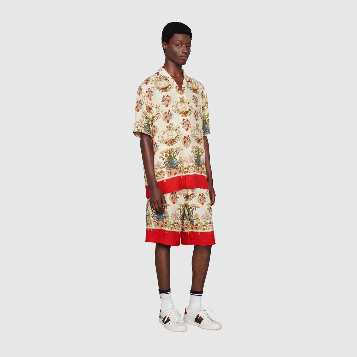 Gucci 100 floral print bowling shirt - 2