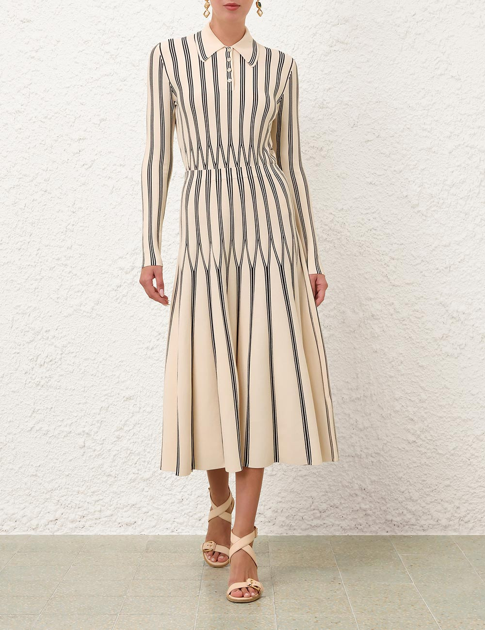 REBELLION STRIPED MIDI SKIRT - 2