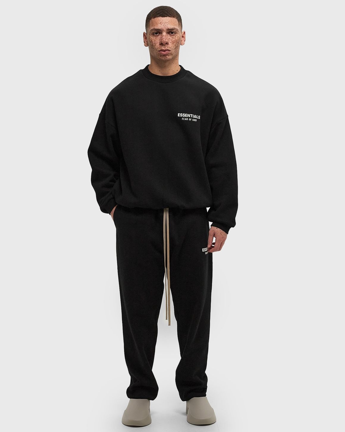 【ESSENTIALS】FLEECE CREWNECK / BLACK(192HO246260F) FOG_2003554497386_1_grande.jpg