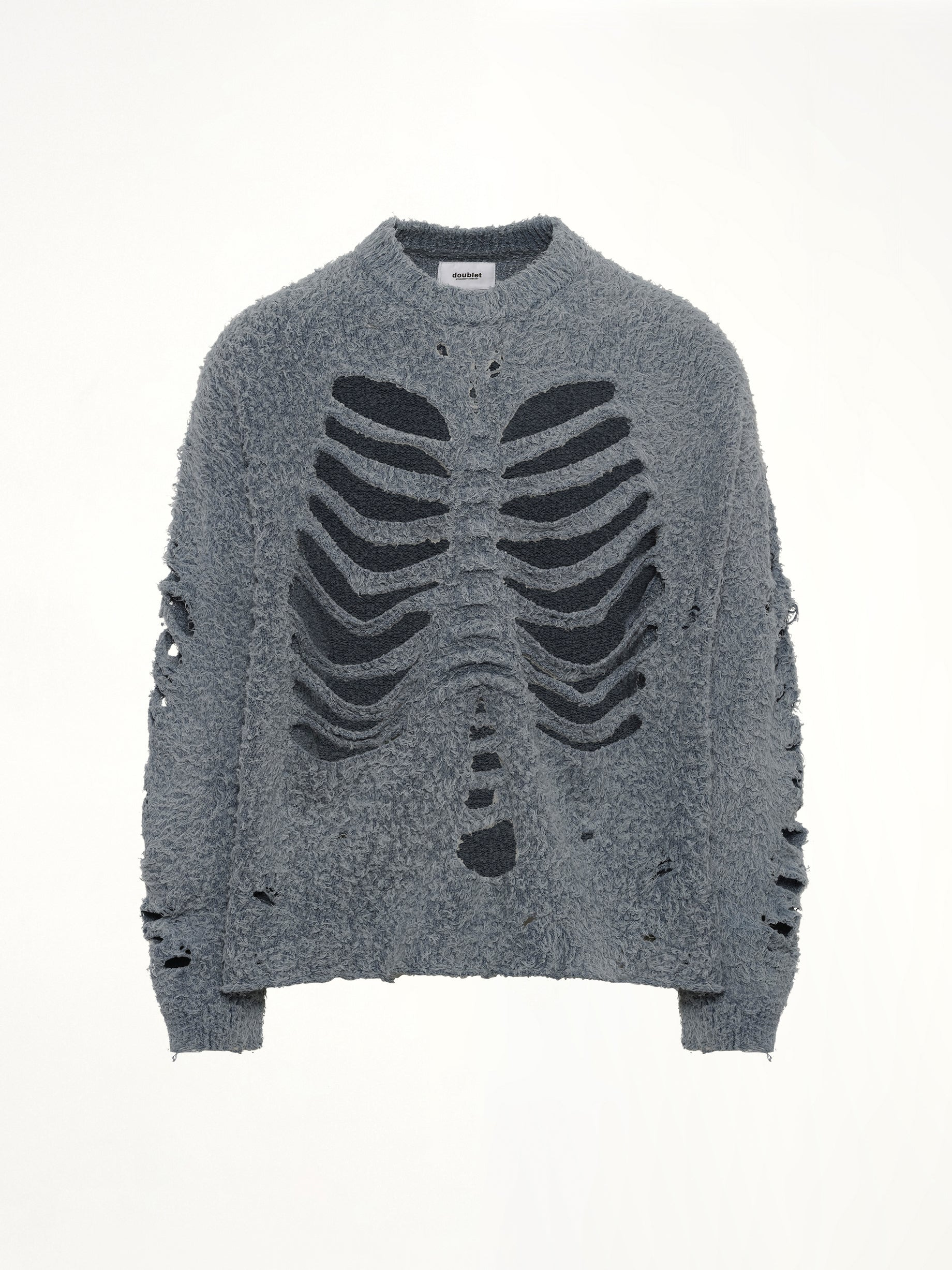 Ribcage Knit Pullover in Blue - 2