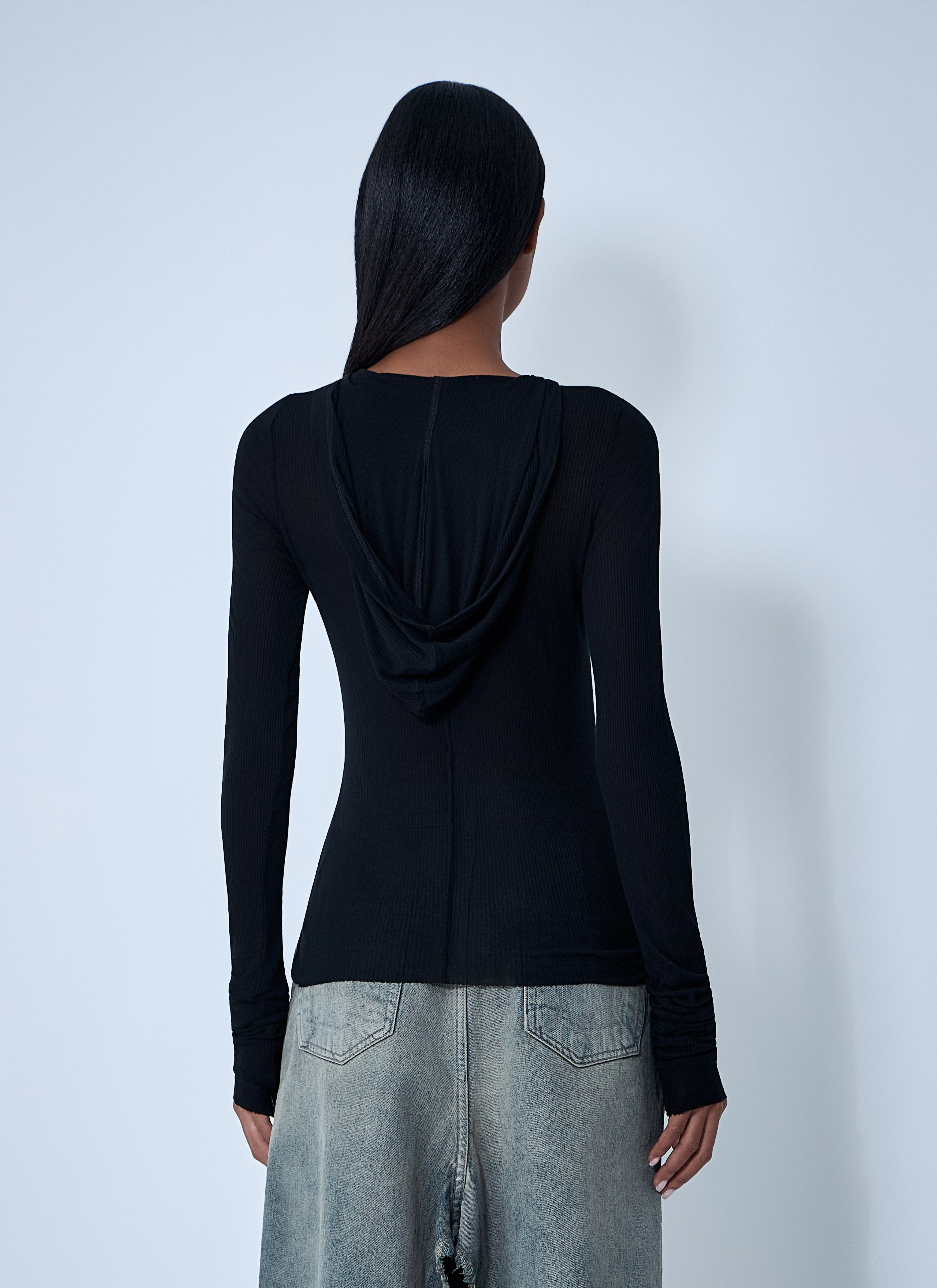 Rick Owens Women Hooded T-Shirt - 4