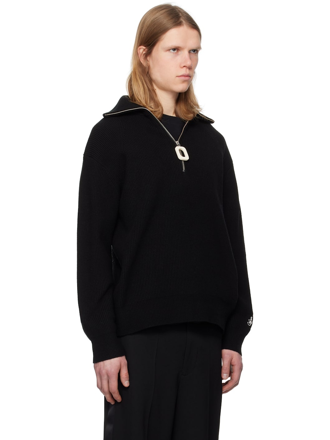 Black Half-Zip Sweater - 2