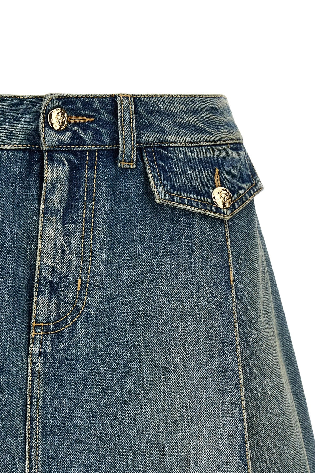Denim mini skirt - 4