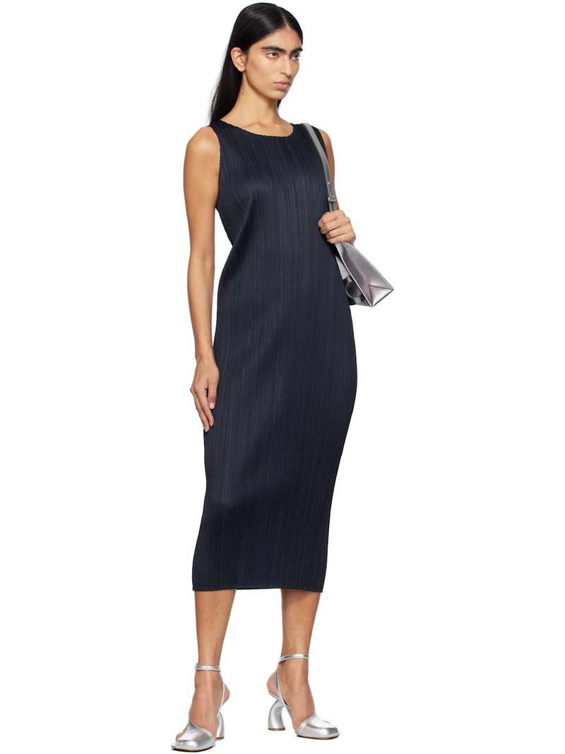 Pleats Please Issey Miyake Navy New Colorful Basics 4 Maxi Dress outlook