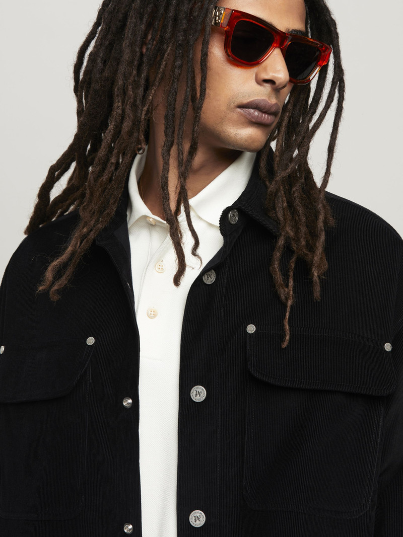 Velvet Overshirt With Logo 6