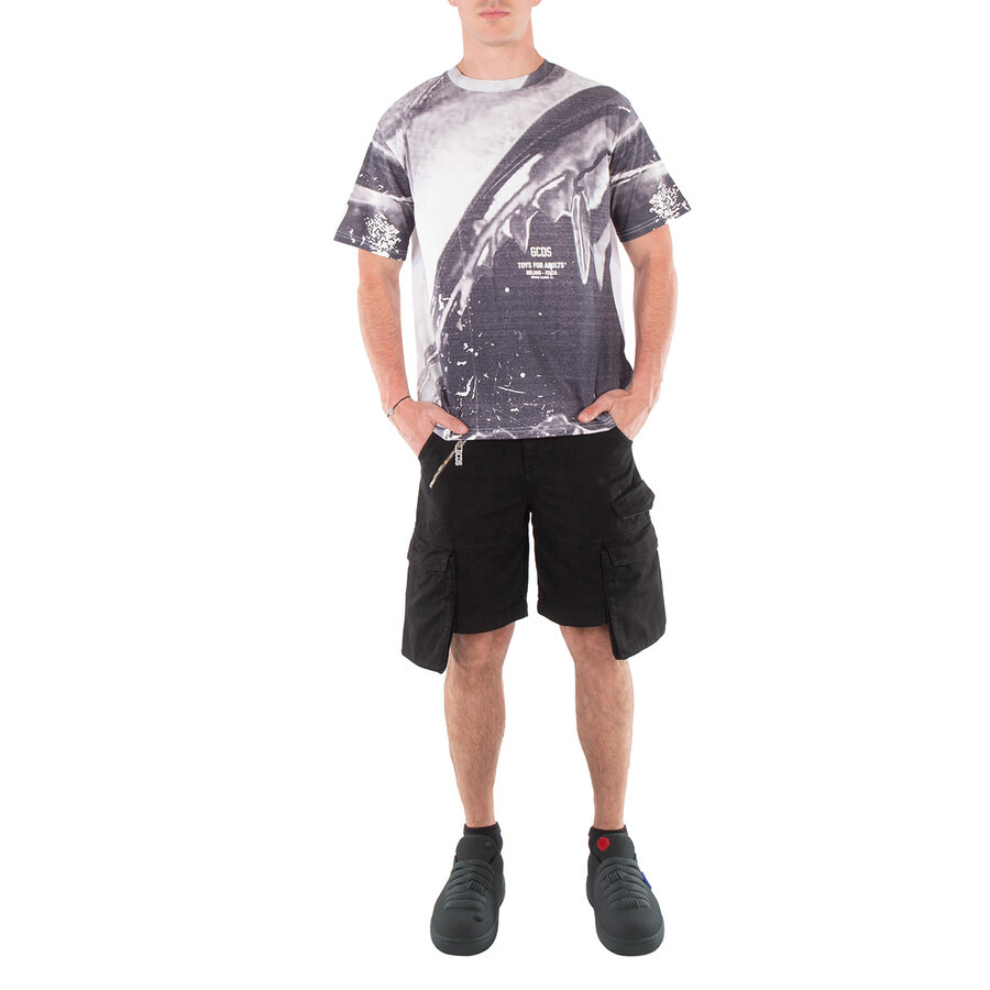 GCDS Morso Print Oversized Cotton T-Shirt - 3