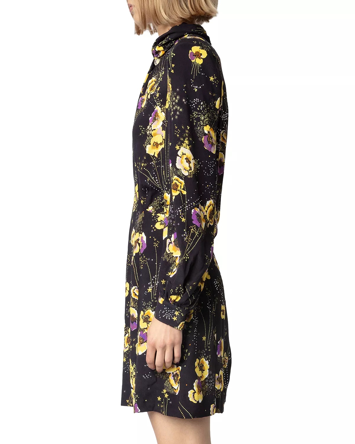 Ryda Crepe Yoko Strass Noir Dress - 5