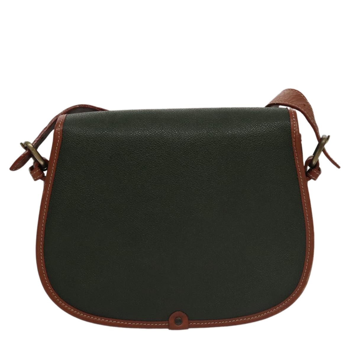 Burberry Shoulder Bag Pvc Leather Green Brown Gold - 3