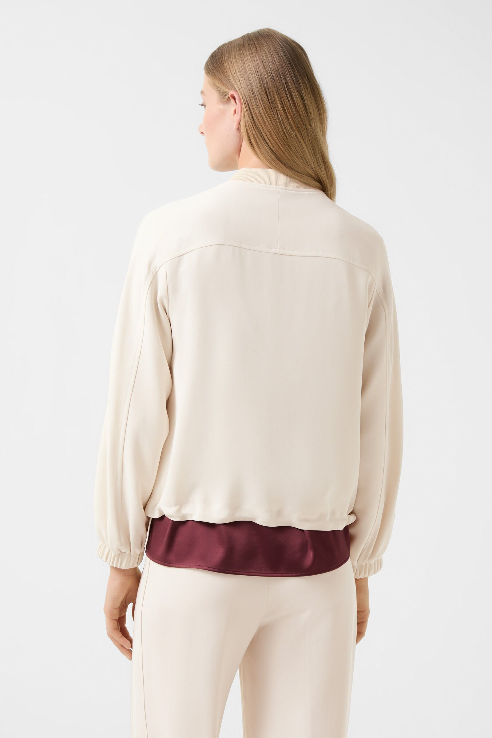 Sheila crêpe blouson in Cream - 3