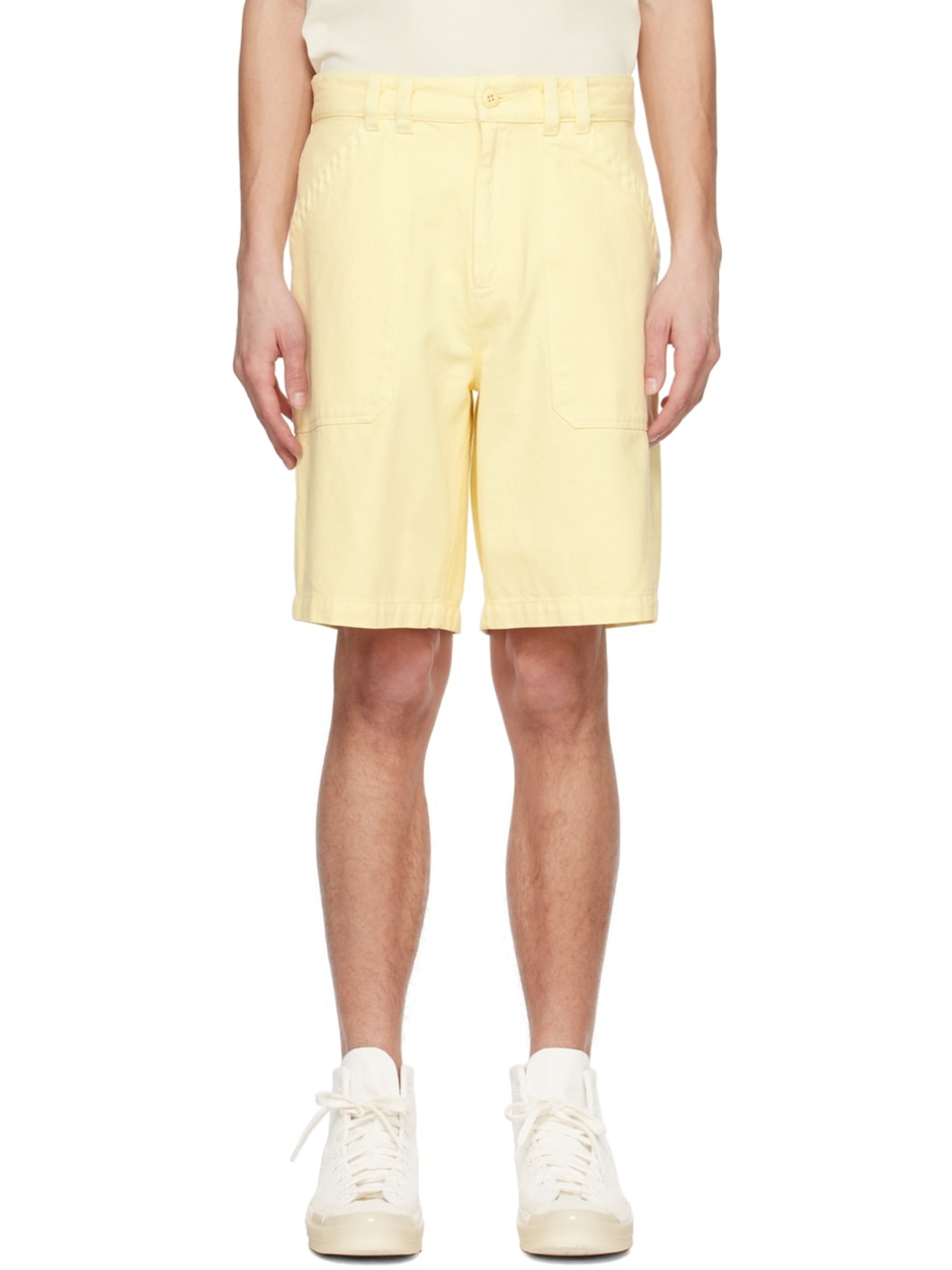 Yellow Parker Denim Shorts - 1