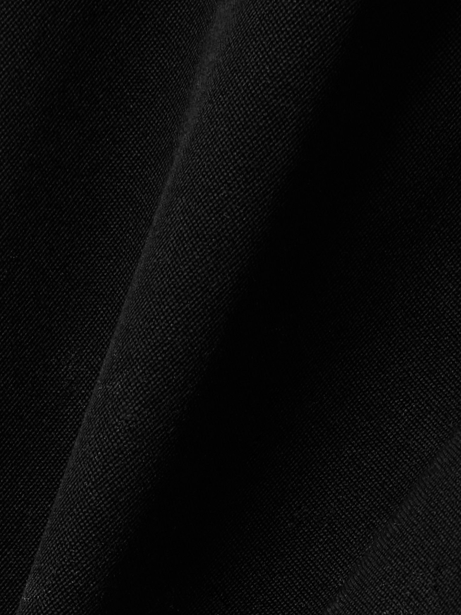 Pleated wool wide-leg pants Black - 6