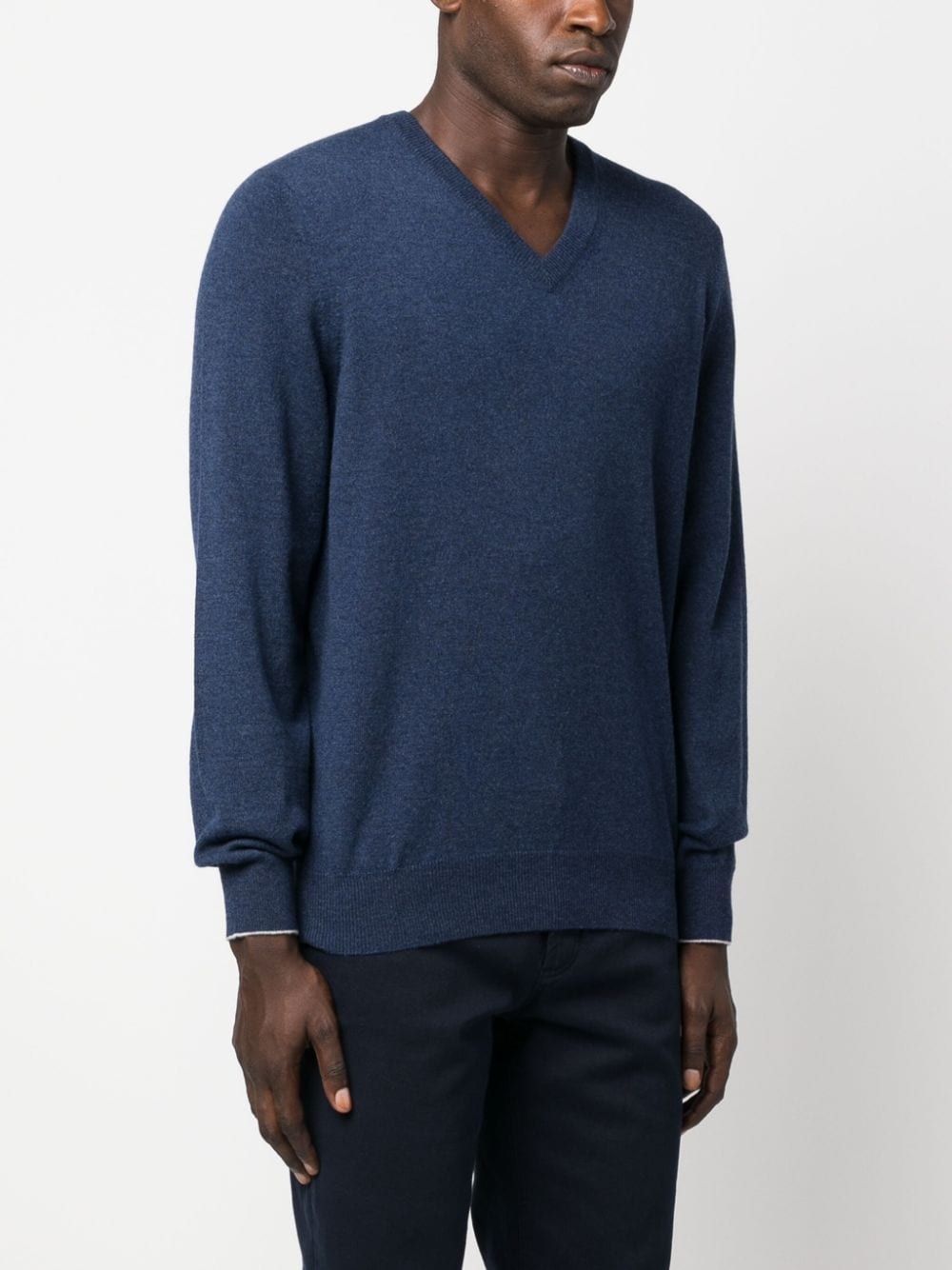 V-neck cashmere jumper - 3