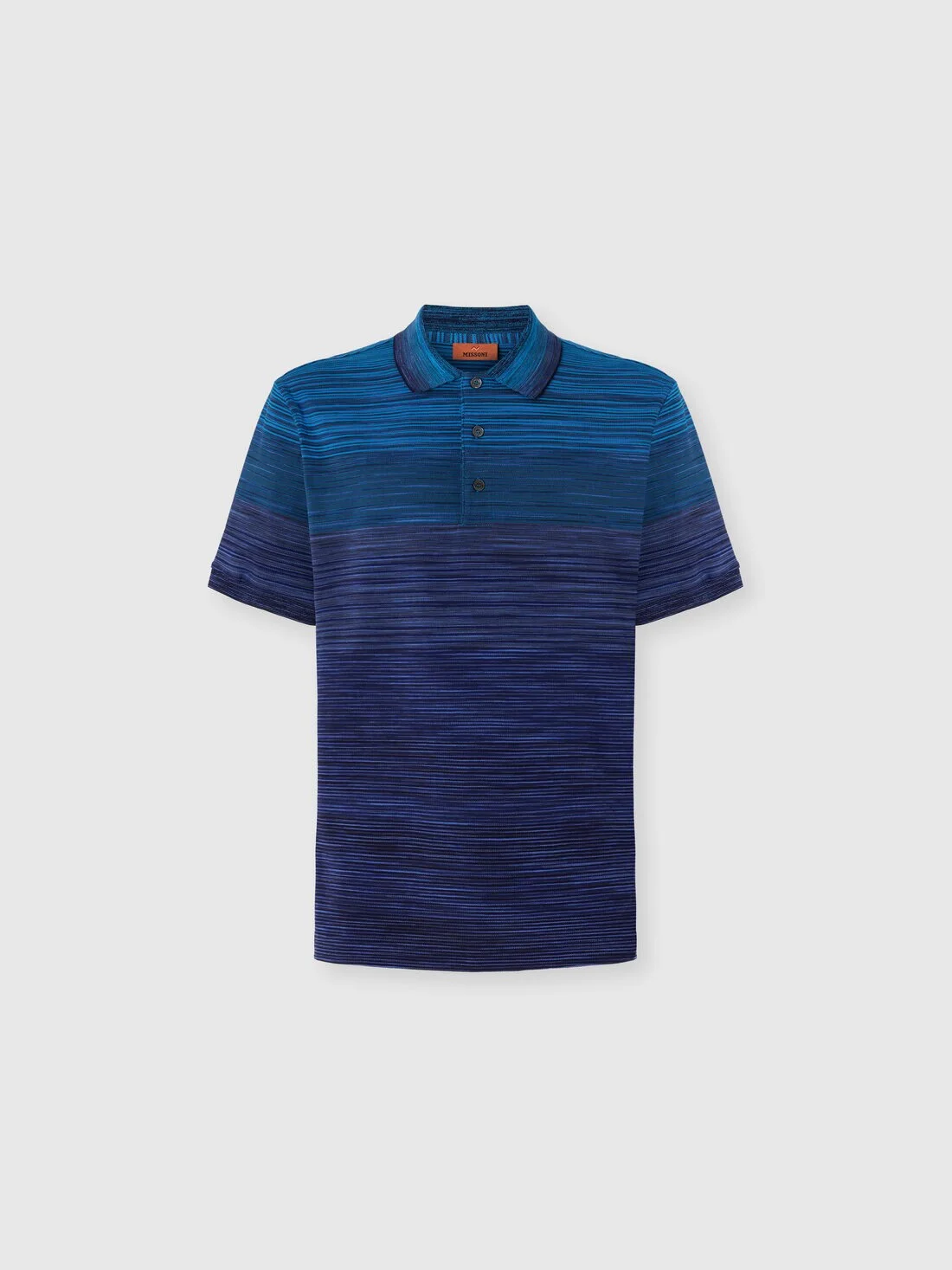 Short Sleeve Polo with Flame Knit - 1