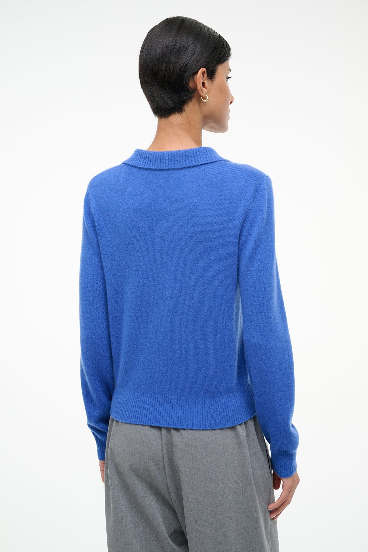 STAUD GEMMA CASHMERE SWEATER SAPPHIRE - 3