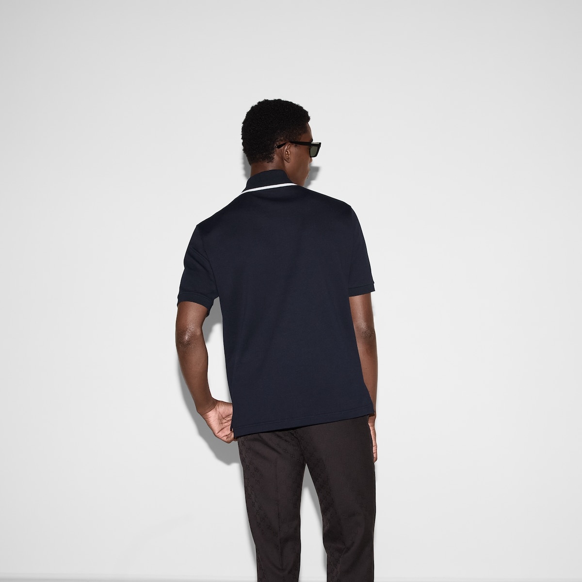 Embroidered cotton piquet polo shirt - 4