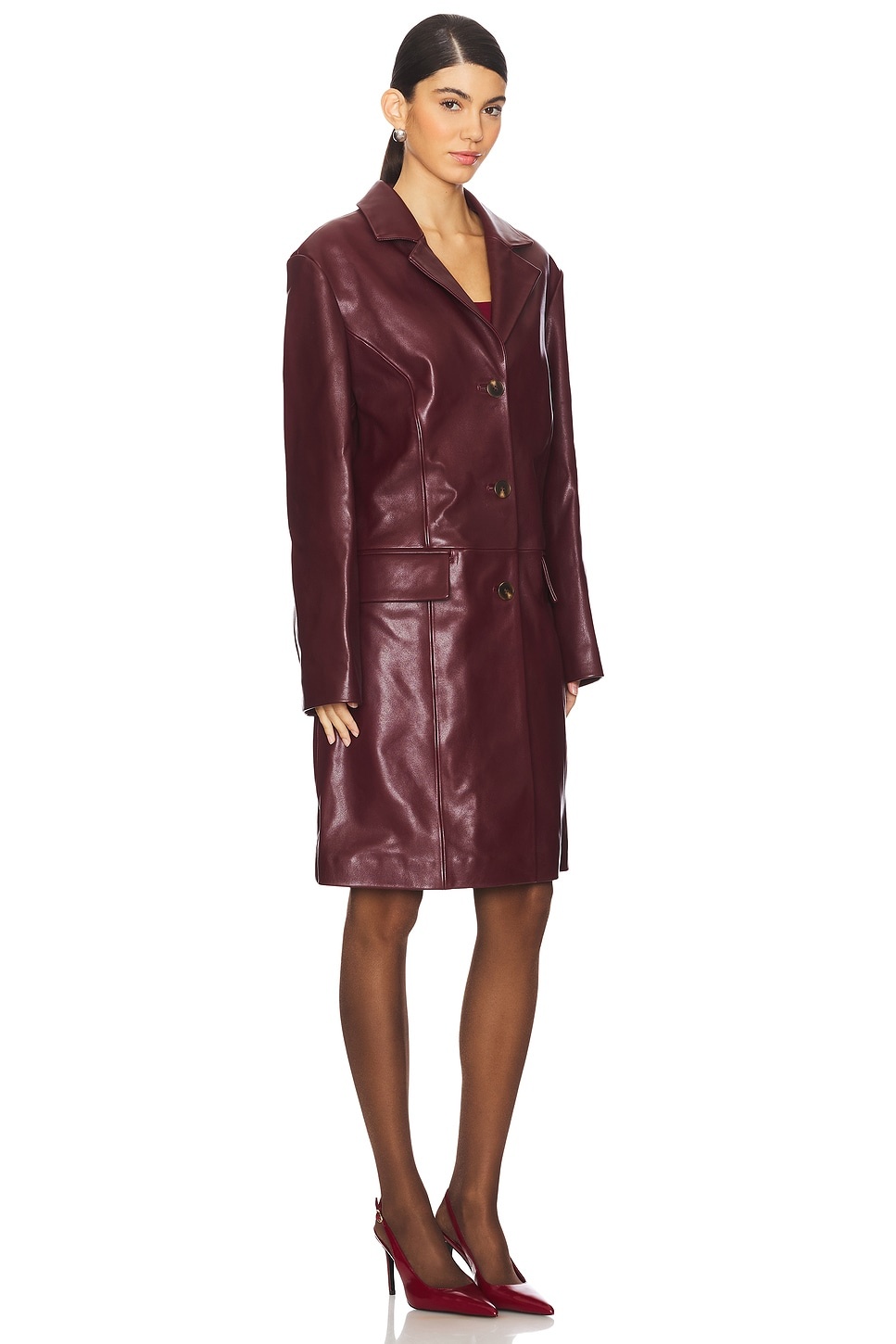 Dina Leather Blazer - 3