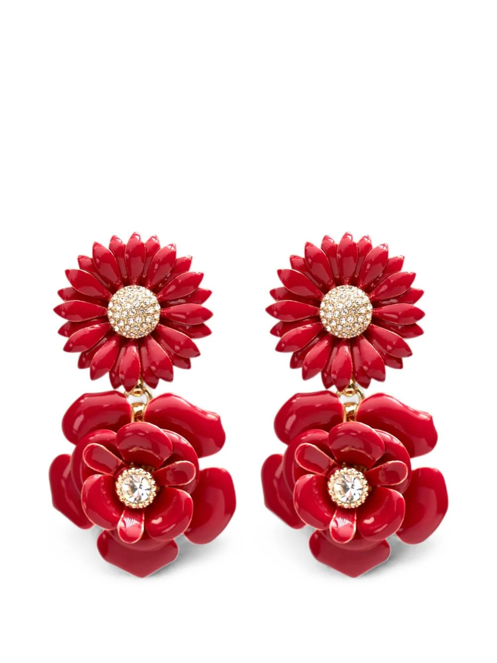 flower-drop earrings - 1