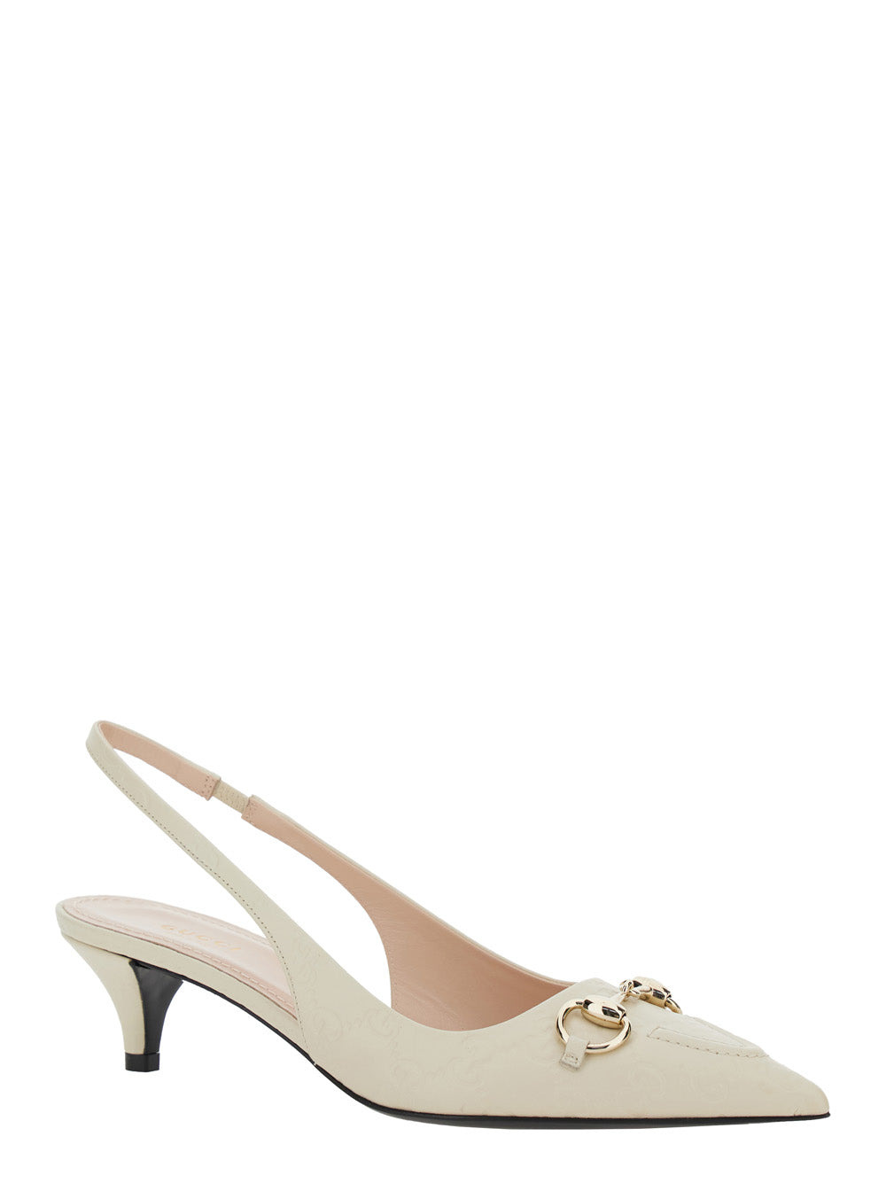 Gucci Women 'Erin' White Décolleté With Clamp On The Front In Leather Woman - 2