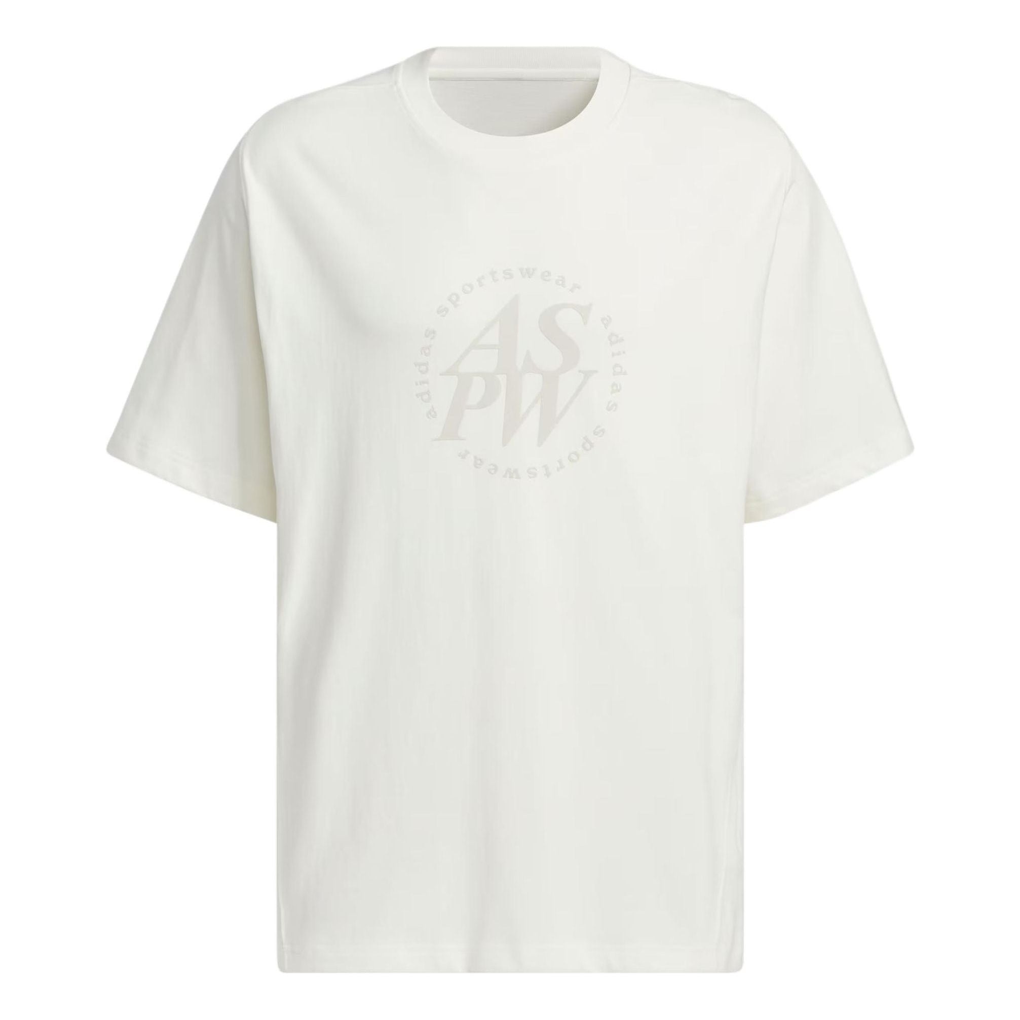 adidas Letter Printed T-Shirt Asia Sizing 'White' JI6257 - 1