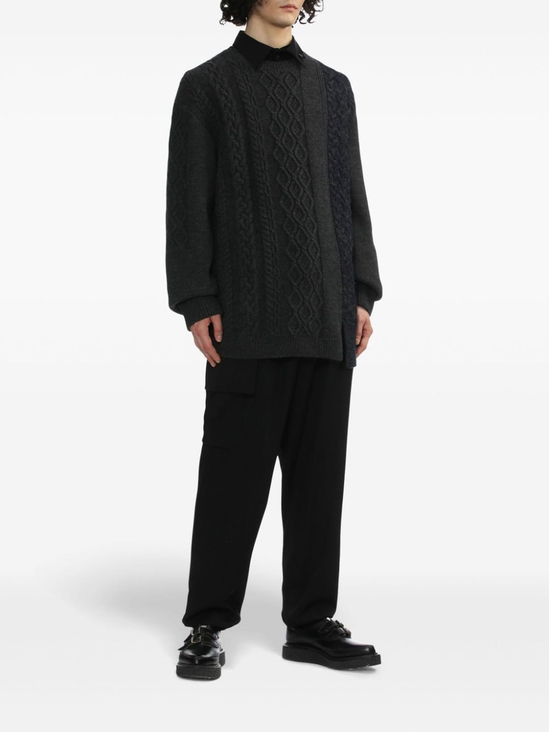 Yohji Yamamoto panelled jumper outlook