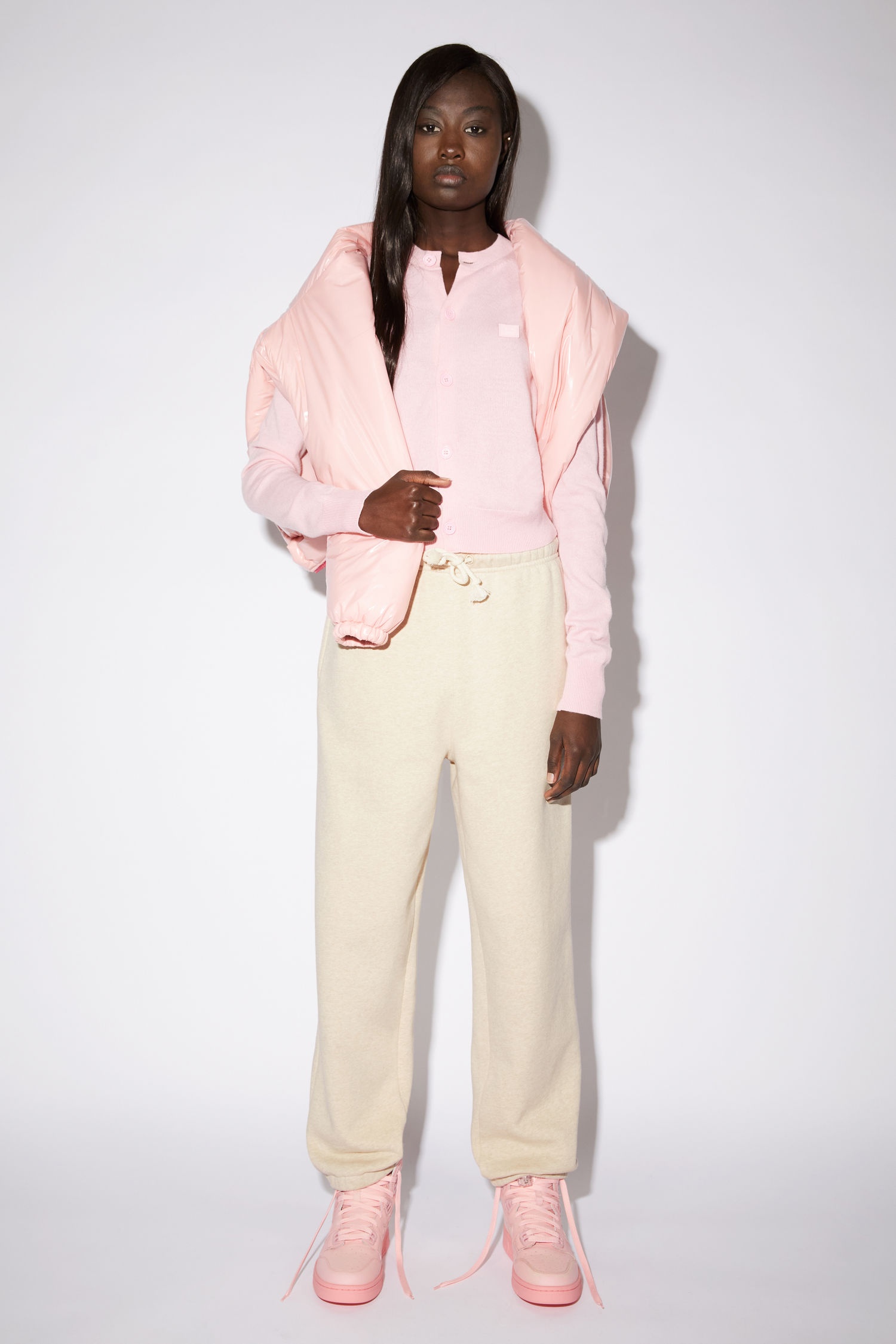 Cotton sweatpants - Oatmeal melange - 2