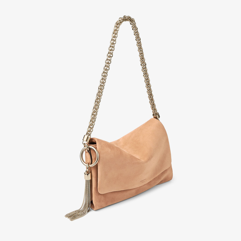 JIMMY CHOO Callie Flap
Toffee Suede Shoulder Bag outlook