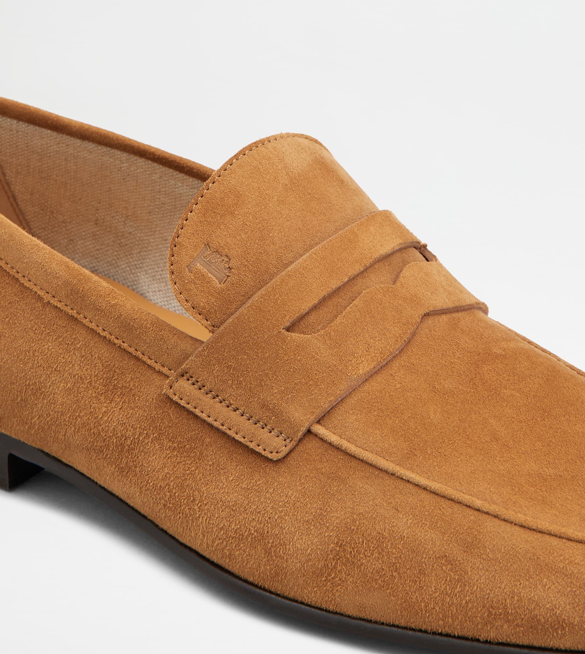 LOAFERS IN SUEDE - BROWN - 5
