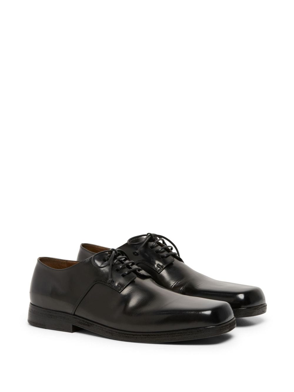 square toe leather derby shoes - 2