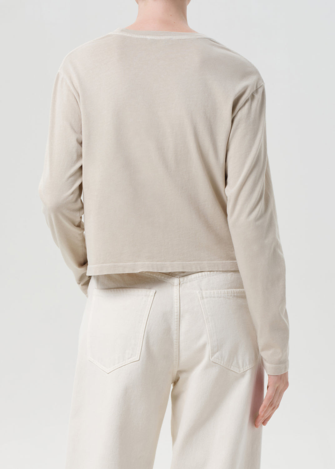 SYDNEY LONG SLEEVE TEE IN RICE GRASS - 2